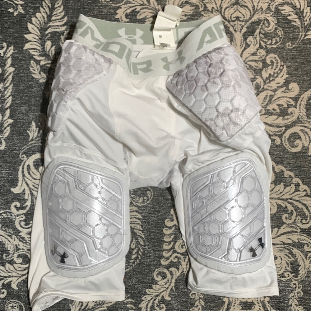 Under Armour White Padded Football Shorts